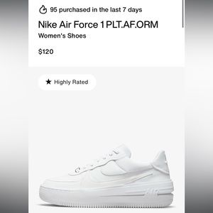 Nike Women's Air Force 1 PLT.AF.ORM us6.5